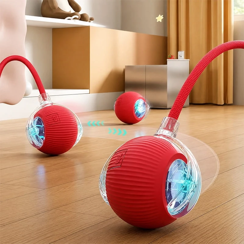 Akıllı Kedi Oyuncağı Otomatik Yuvarlanan Hareketli Top USB Şarjlı LED Işıklı 3 Modlu