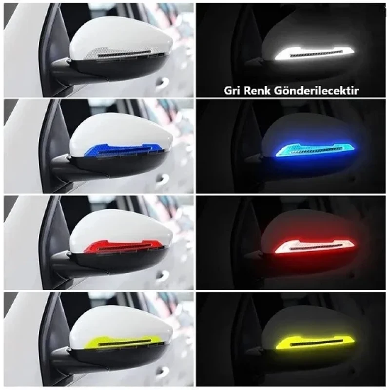 Araba Ayna Çarpma Koruyucu Reflektif Şerit Gri