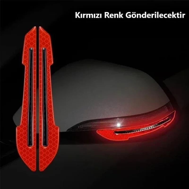 Araba Ayna Çarpma Koruyucu Reflektif Şerit Kırmızı