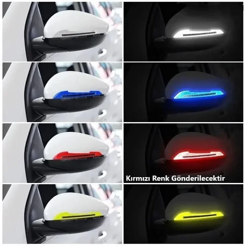 Araba Ayna Çarpma Koruyucu Reflektif Şerit Kırmızı
