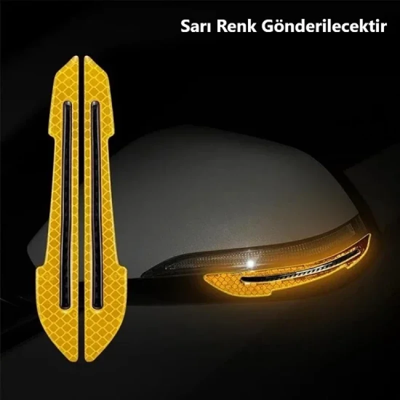 Araba Ayna Çarpma Koruyucu Reflektif Şerit Sarı