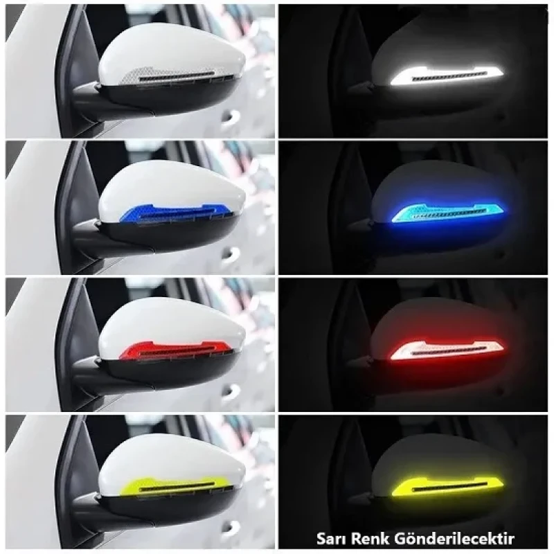 Araba Ayna Çarpma Koruyucu Reflektif Şerit Sarı