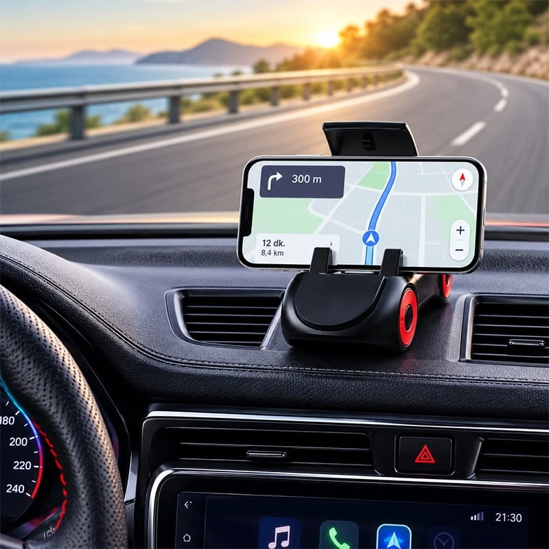 Araba Tasarımlı Araç İçi Telefon Tutucu 360 Dönebilen Ayarlı