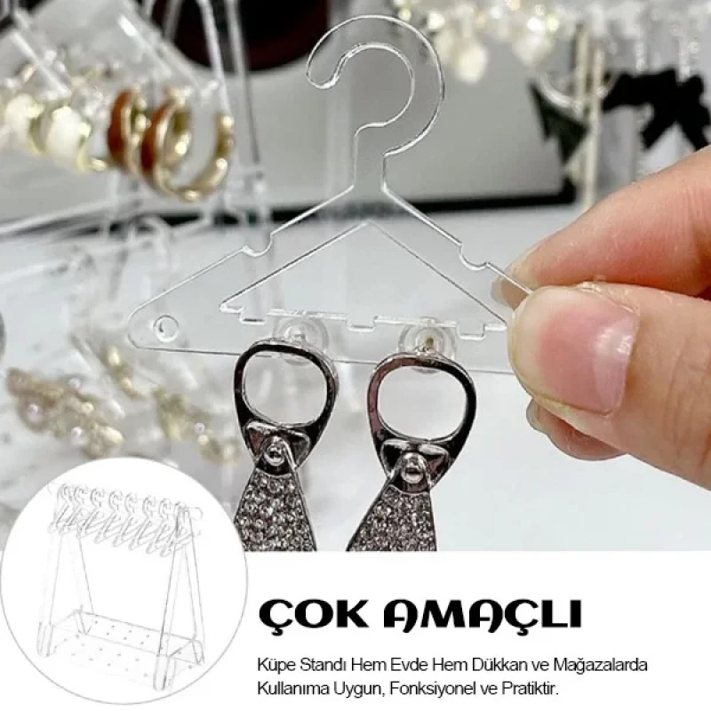 Askı Şeklinde Küpe Organizeri Küpe Standı Pleksi