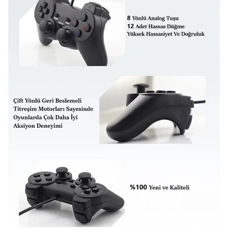 Bilgisayar Pc Usb Oyun Kolu Analog Titreşim