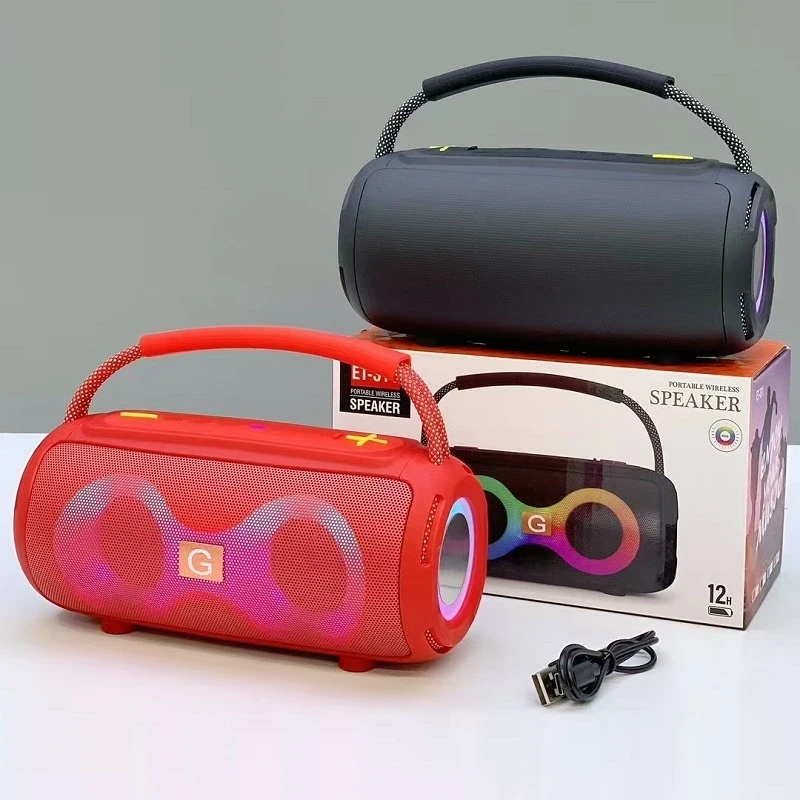 Bluetooth Led Işıklı Speaker Hoparlör DJ Des Kalitesi Type C Usb Aux Tf ET311