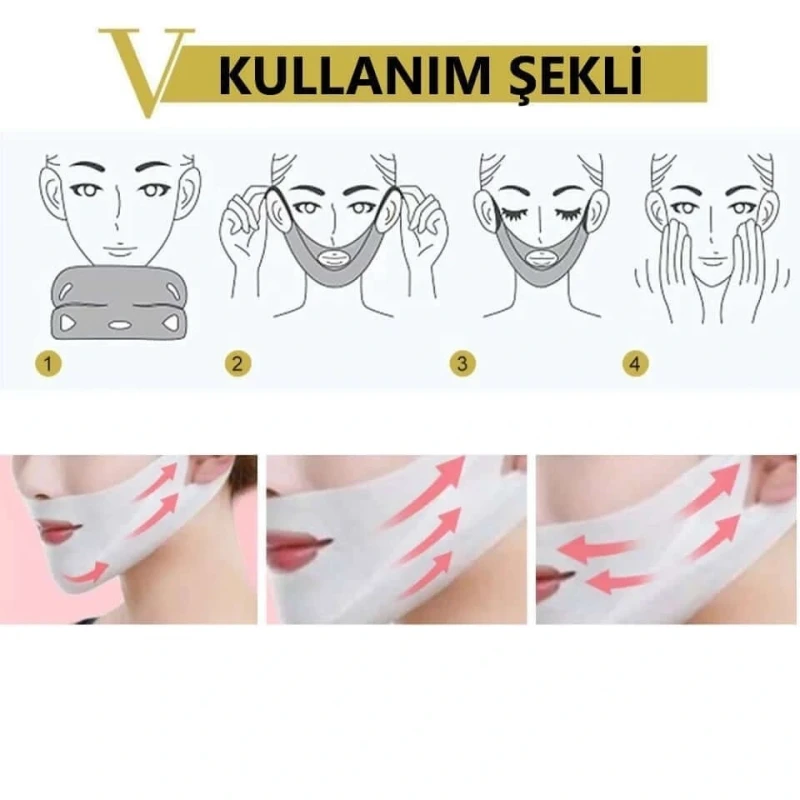 Çene Şekillendirici Gıdı Toparlayıcı Yüz Maskesi