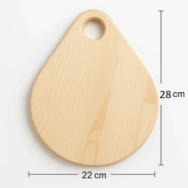 Damla Ahşap Kesme Tahtası Ahşap Sunumluk 28 Cm x 22 Cm