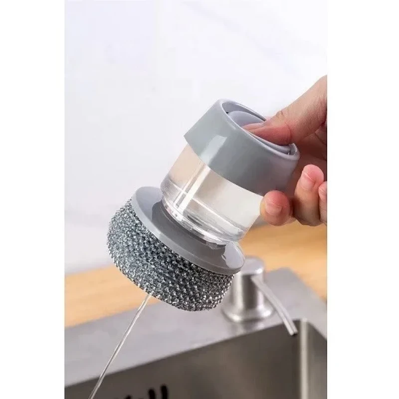 Deterjan Hazneli Bulaşık Fırçası Telli 2 Uçlu