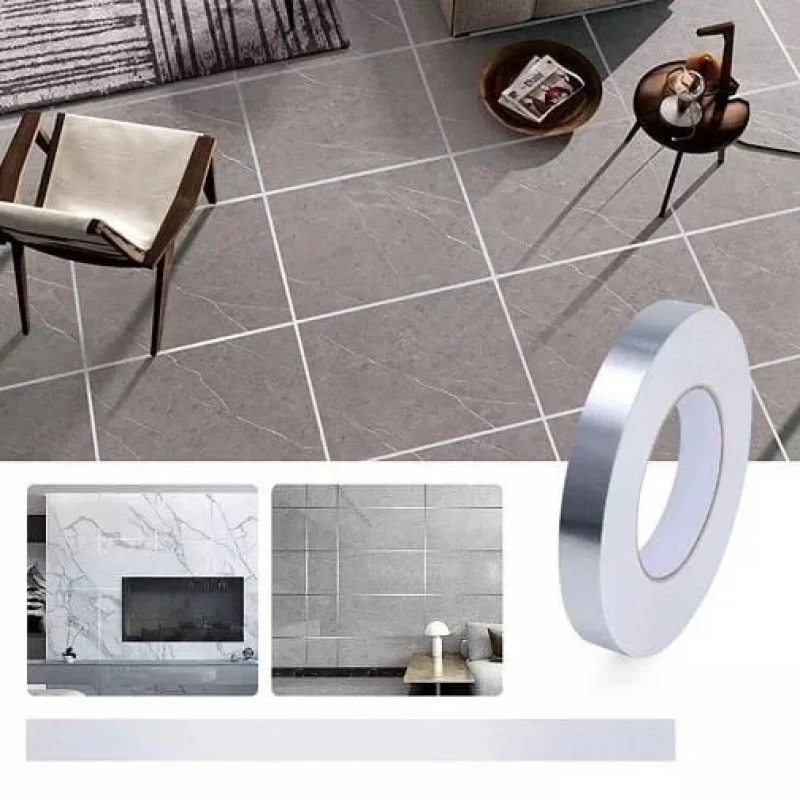 Fayans Arası Yapışkan Derz Bandı Gümüş 50m x 0.5 cm