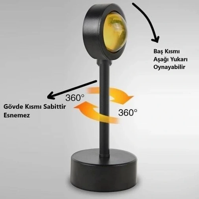 Gün Batımı Projektör Lambası Dekoratif Işık