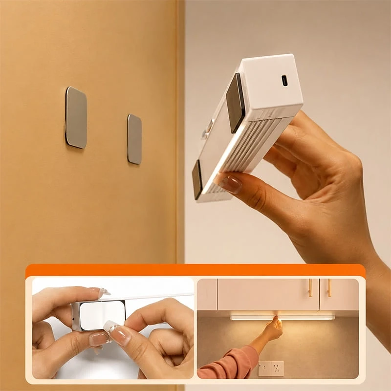Gün Işığı Hareket Sensörlü Lamba Merdiven Dolap Çalışma Masası Mutfak Lambası Şarjlı Usb Led Lamba