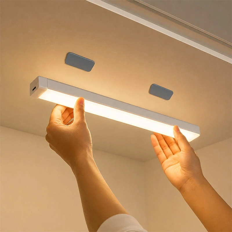 Gün Işığı Hareket Sensörlü Lamba Merdiven Dolap Çalışma Masası Mutfak Lambası Şarjlı Usb Led Lamba