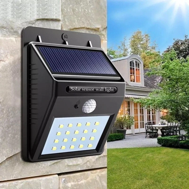 Haraket Sensörlü 20 Led Solar Bahçe Lambası