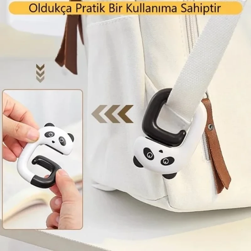 Hayvan Figürlü Katlanabilir Kancalı Çanta Askısı