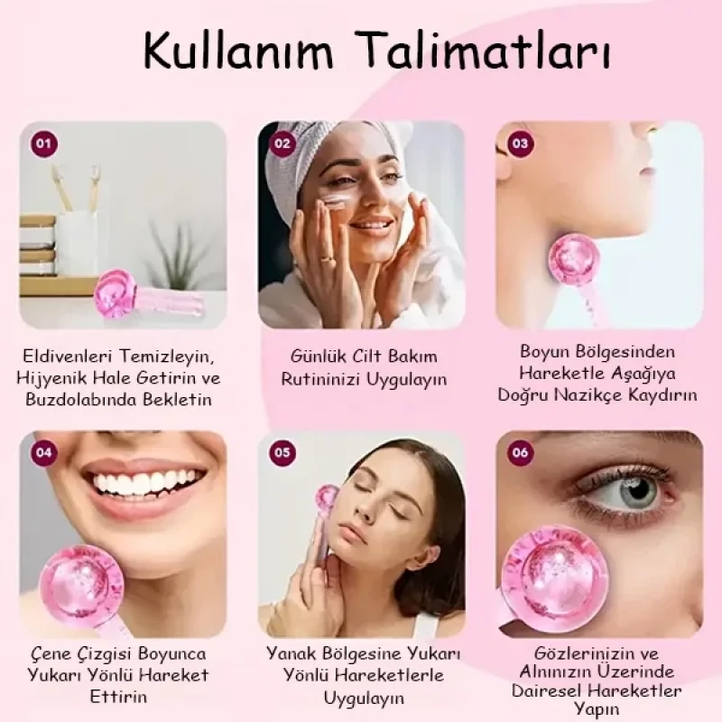 Ice Globe Buz Küresi Soğuk Masaj Terapi Topu Cilt Sıkılaştırıcı
