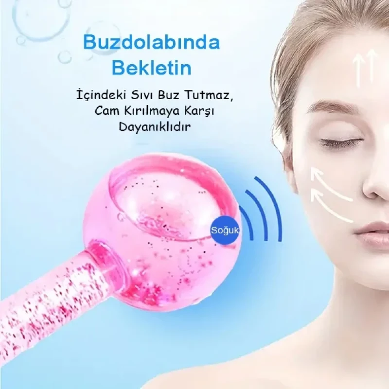 Ice Globe Buz Küresi Soğuk Masaj Terapi Topu Cilt Sıkılaştırıcı