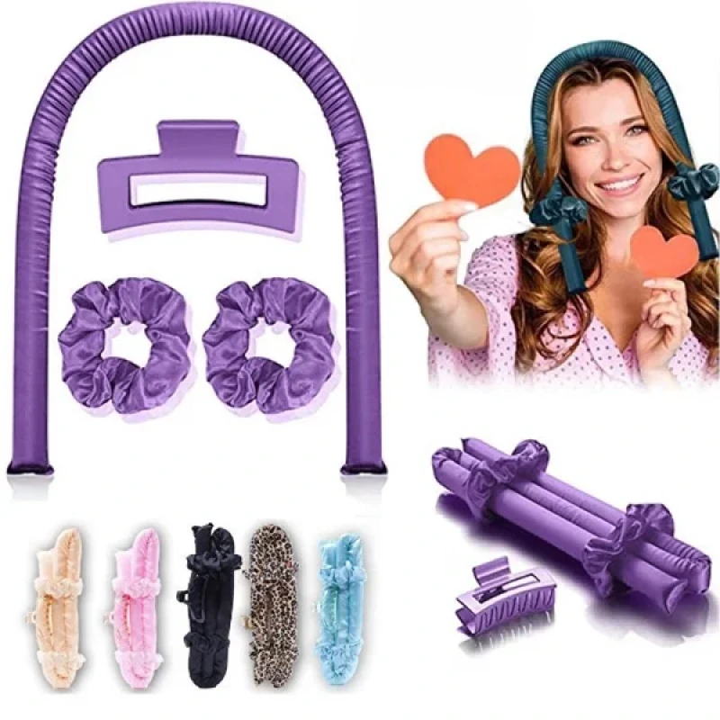 Isısız Saç Şekillendirme Seti Saten Saç Sosisi Saç Bigudisi Seti Saç Şekillendirici