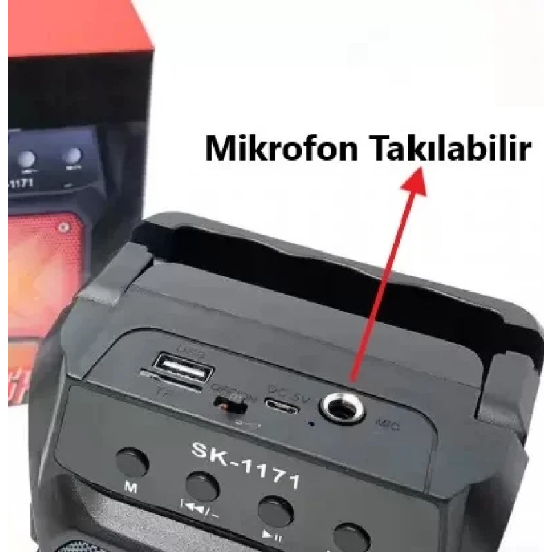 Karaoke Mikrofon Takılabilir Bluetooth Hoparlör