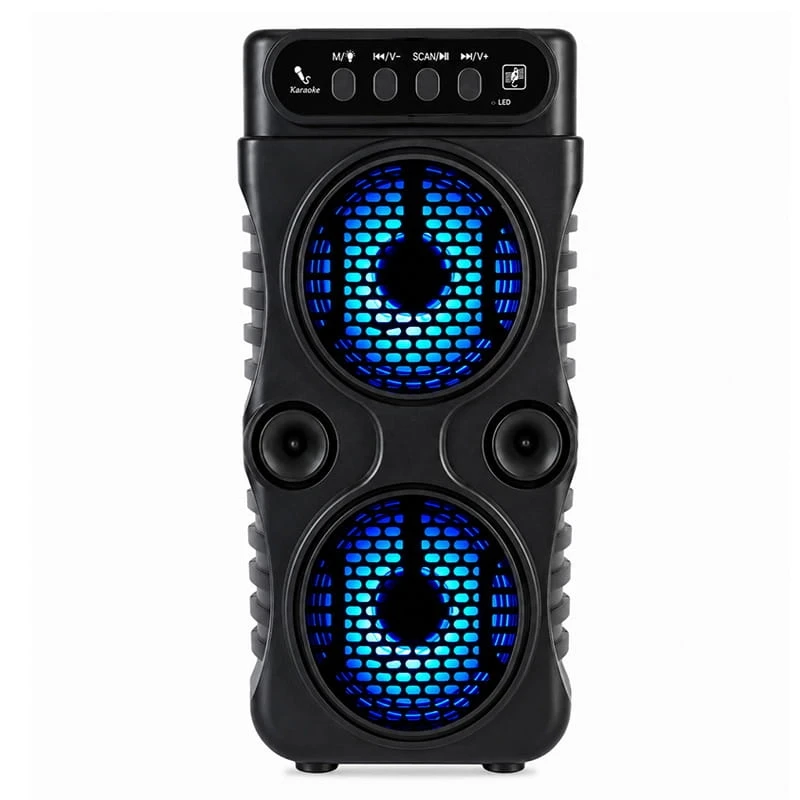 Karaoke Mikrofonlu Çift Kat Ekstra Bass Fm Sd Bluetooth Hoparlör