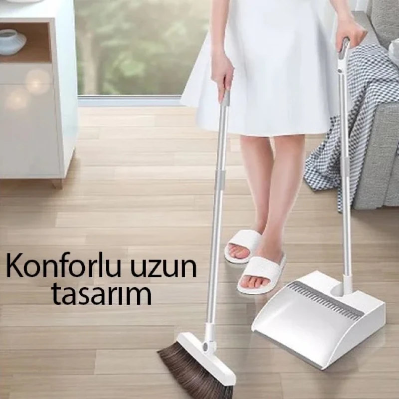 Katlanabilir Ev Süpürge ve Lüks Faraş Seti