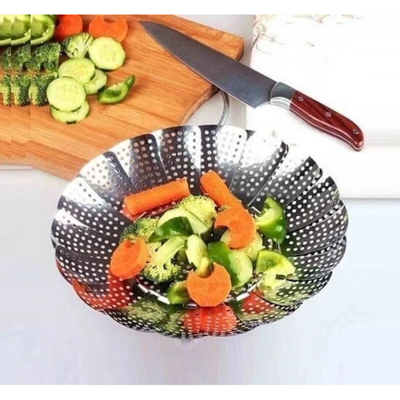 Katlanır Buharda Sebze Pişirme Haşlama Sepeti