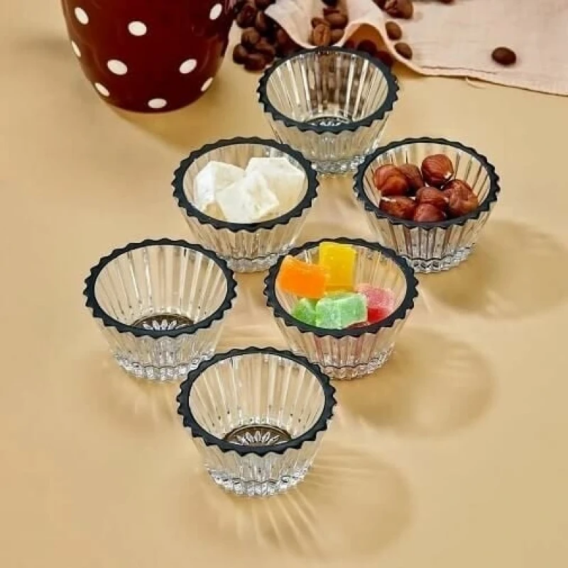 Kaveh Cam Sosluk Reçellik Lokumluk Mini 6 Lı