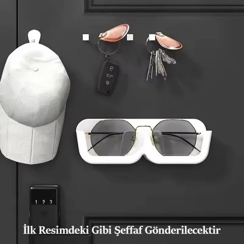 Kendinden Yapışkanlı Şeffaf Gözlük Standı