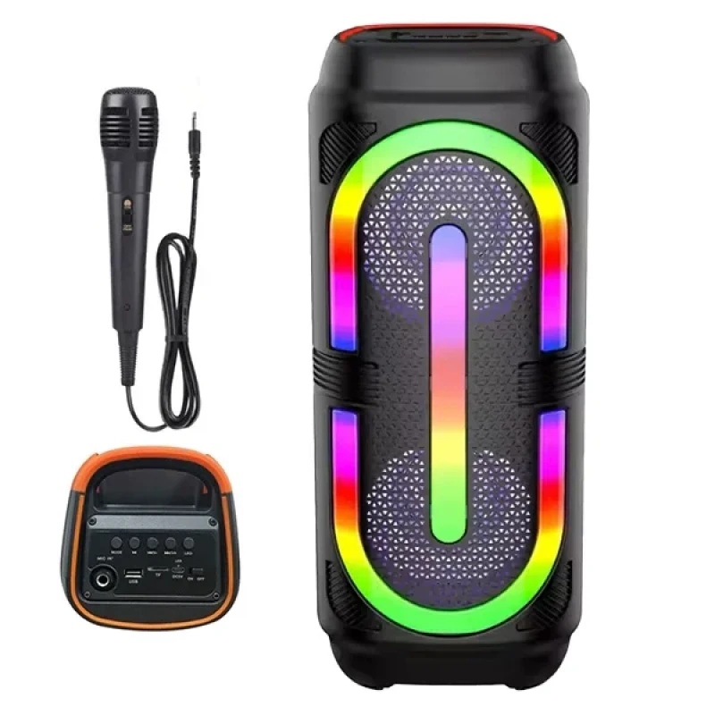 Kule Tipi Parti Hoparlörü Blutooth Rgb Hoparlör Mikrofonlu