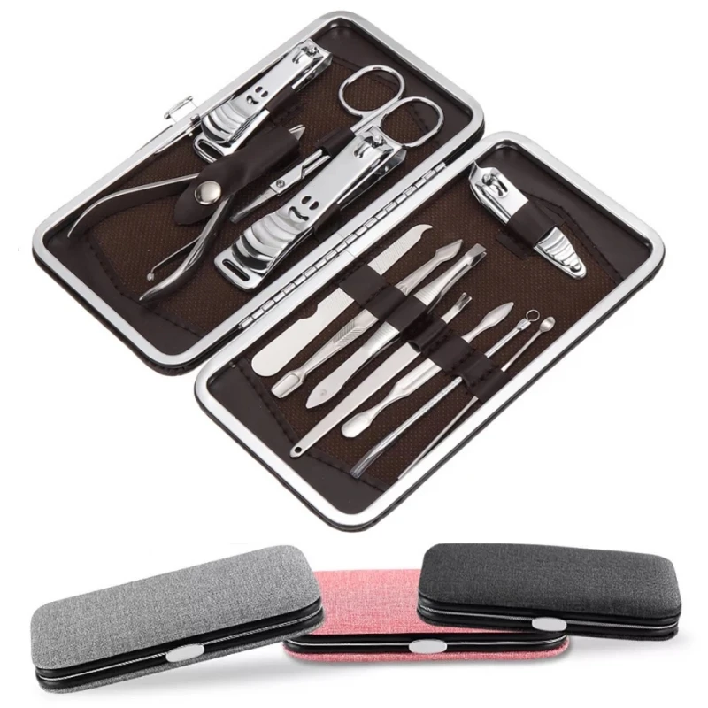 Manikür Pedikür Seti 13 Parça Çelik Profesyonel