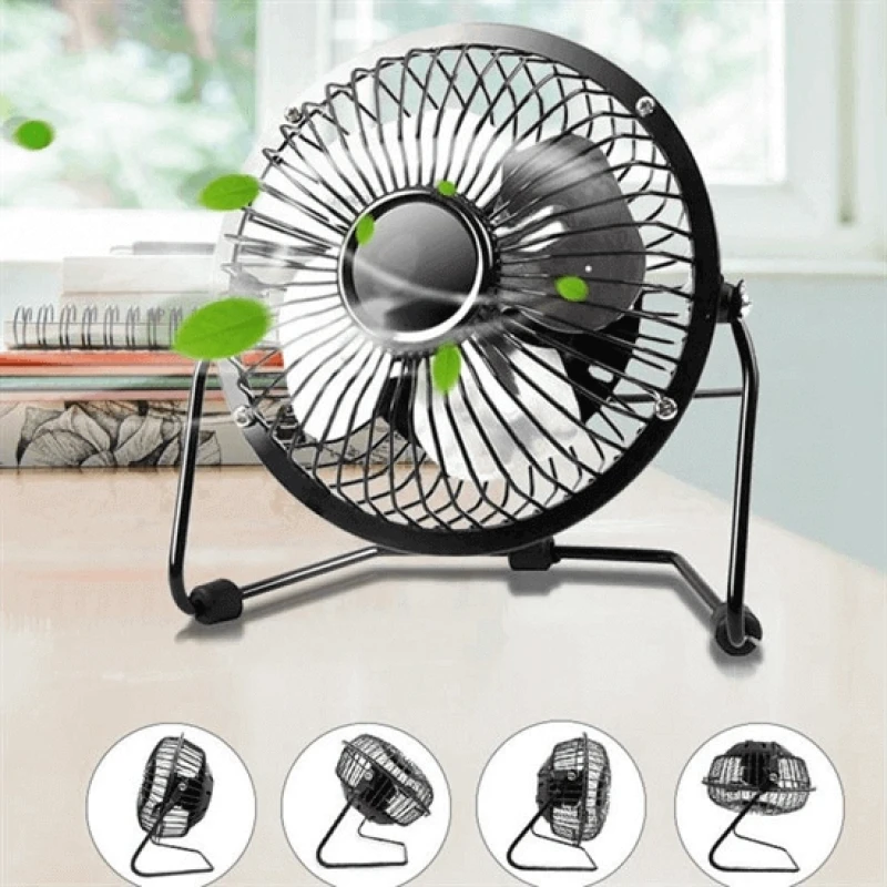 Masaüstü Metal Mini Fan Vantilatör Usb Girişli