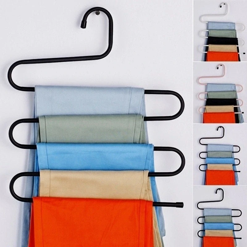 Metal Pantolon Askısı Dolap İçi 5 Katlı