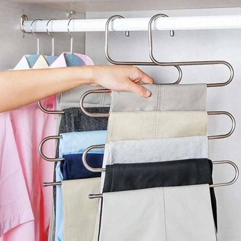 Metal Pantolon Askısı Dolap İçi 5 Katlı