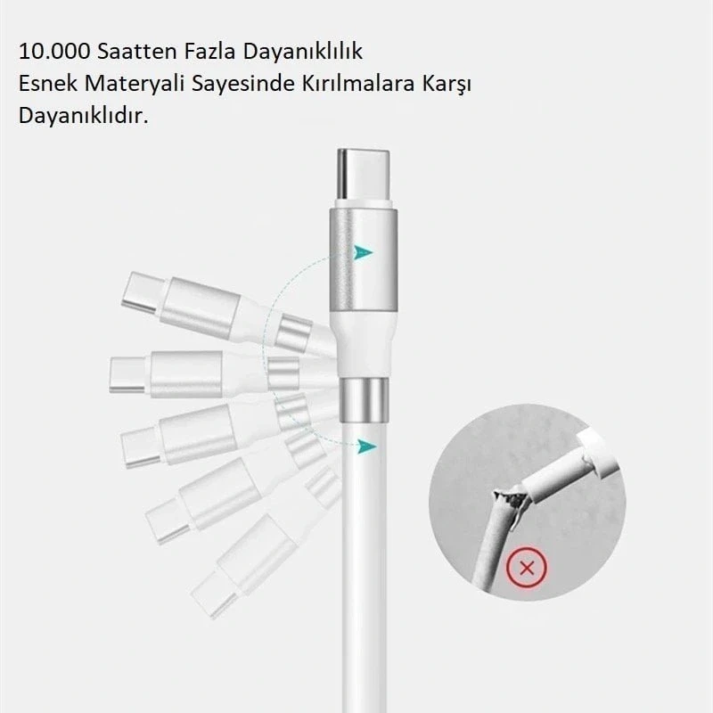 Mıknatıslı Kendini Toplayan Şarj Kablosu Micro Usb