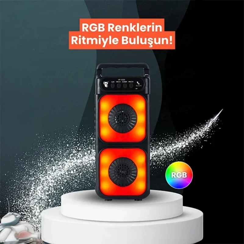 Mikrofonlu Ekstra Bass Fm Sd Bluetooth Hoparlör