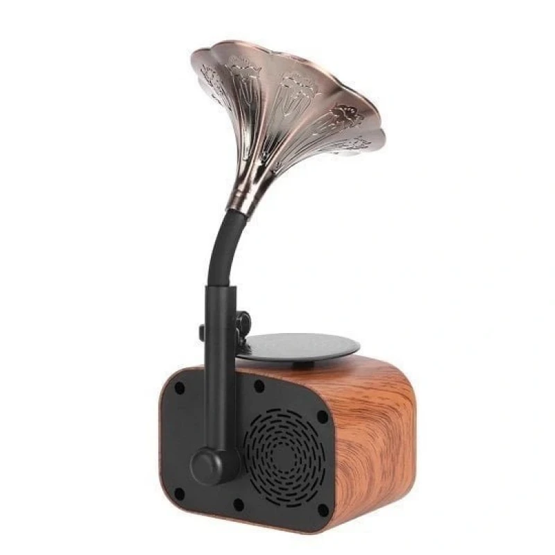 Nostaljik Mini Radyo Gramofon Bluetooth Usb Khv