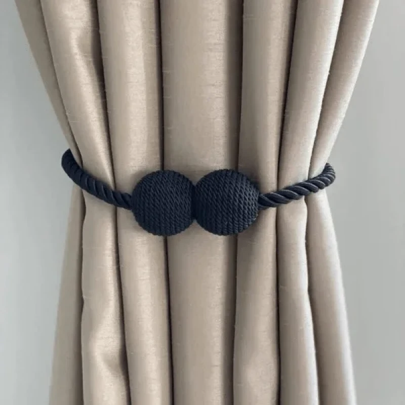 Örgülü Mıknatıslı Perde Mandalı Tokası Lacivert