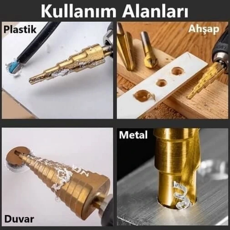 Paslanmaz Matkap Ucu Kademeli Sac Delme Aparatı