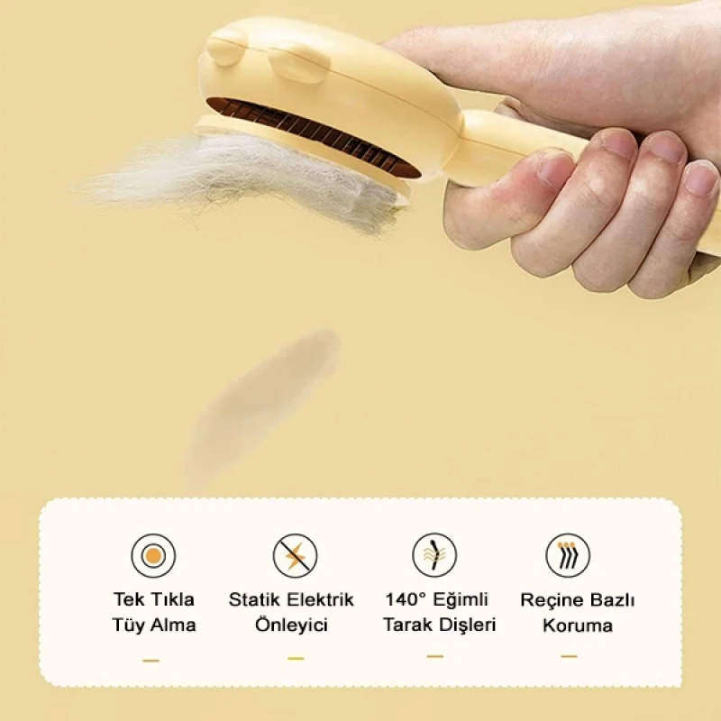 Pati Tasarımlı Otomatik Temizlenen Evcil Hayvan Fırçası