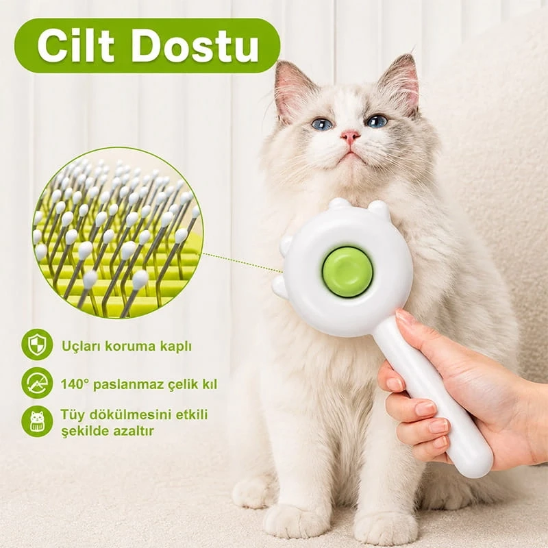Pati Tasarımlı Otomatik Temizlenen Evcil Hayvan Fırçası
