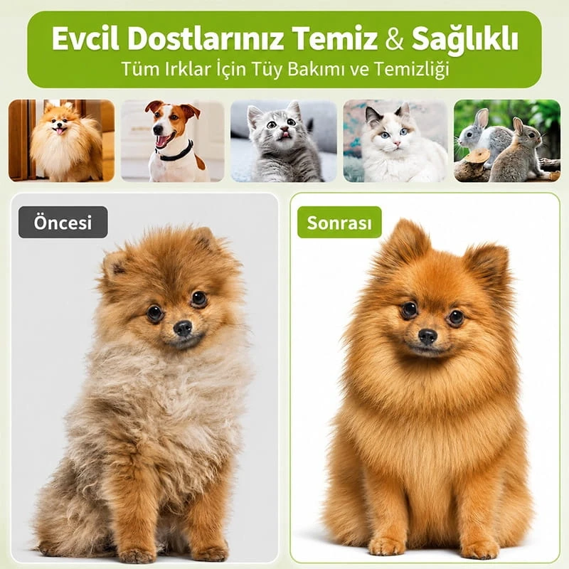 Pati Tasarımlı Otomatik Temizlenen Evcil Hayvan Fırçası