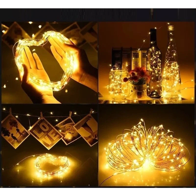 Peri Led Işık 5 Metre Sarı Pilli Dekoratif