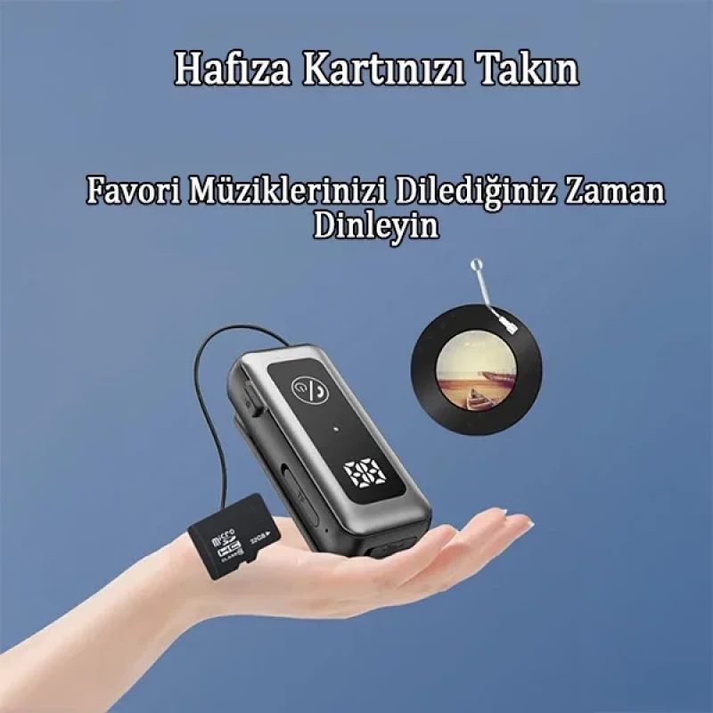 PG20 Hafıza Kartlı Makaralı Bluetooth Kulaklık