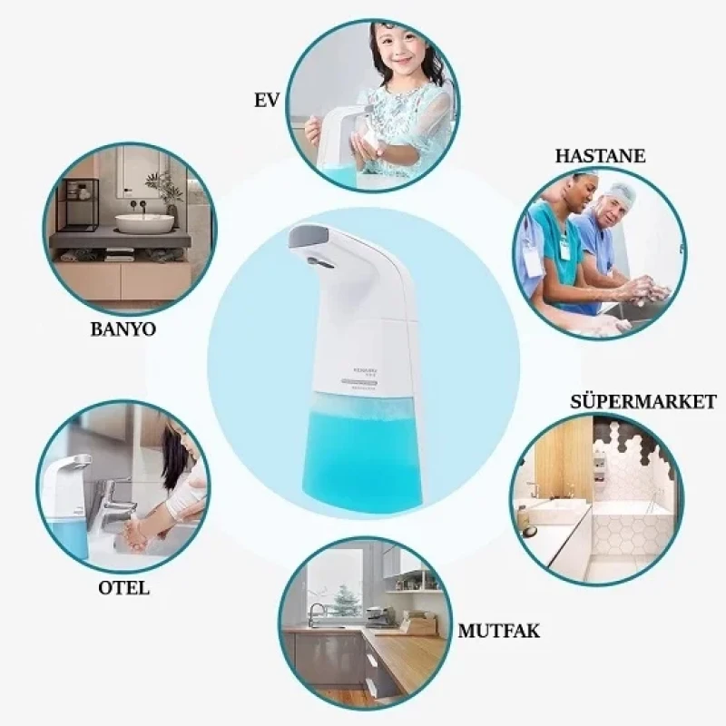 Pilli Sensörlü Köpük Sabunluk