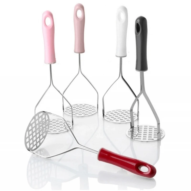 Renkli Saplı Çelik Patates Ezici