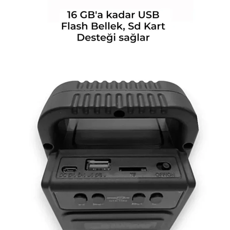 Rgb Led Işıklı Bluetooth Hoparlör Pure Bass Teknolojisi Usb Tf Fm Radyo