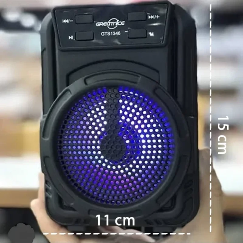 Rgb Ledli Yüksek Ses Bluetooth Hoparlör Usb Tf Fm Radyo
