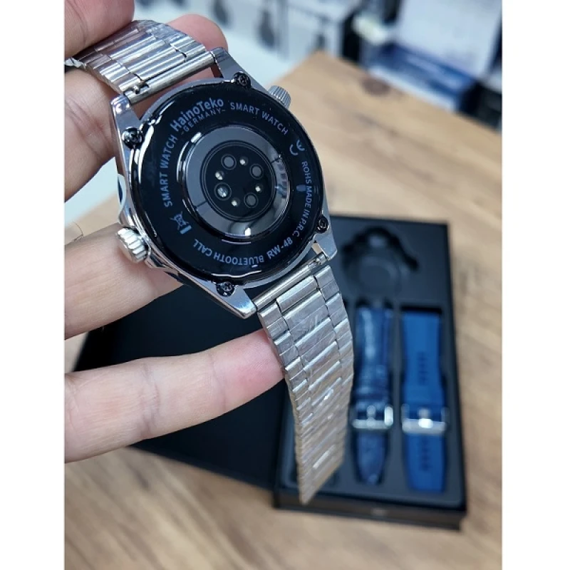 RW48 Amoled Ekran Android Ios Harmonyos Uyumlu 3 Kordonlu Akıllı Saat Gümüş Kasa