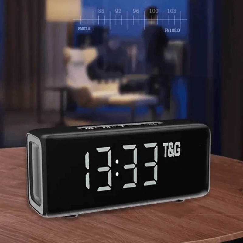 Saatli Bluetooth Hoparlör FM Termometre