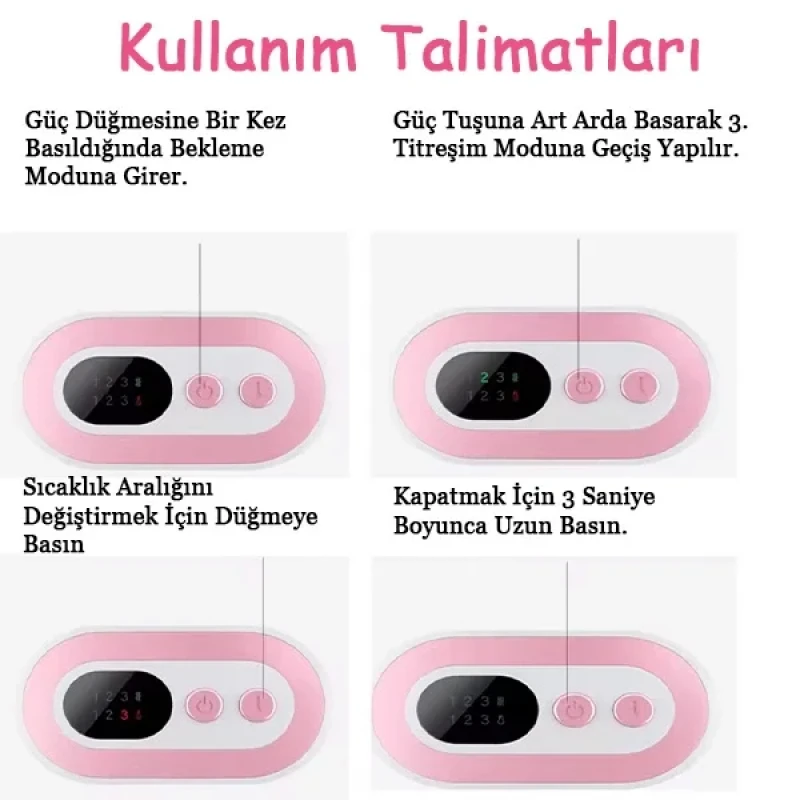 Şarjlı Özel Gün Kemeri Regl Ağrısı İçin Titreşimli Isı Veren Kemer
